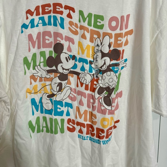 NWT. Disney Mickey And Minnie Meet Me On Main Street Adult tee Shirt size: 3X. - Picture 4 of 11